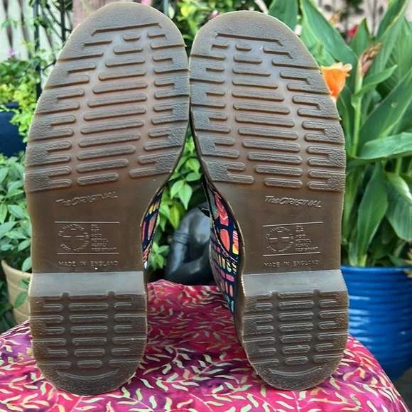 🏴󠁧󠁢󠁥󠁮󠁧󠁿 Dr. Martens MIE Vintage Multicolor Floral Boots UK 4 - Picture 4 of 17